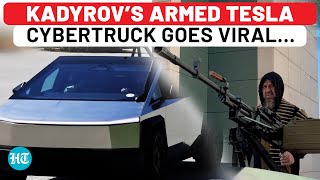 Putin Aide Kadyrov Shares Video Of Gun Mounted Tesla Cybertruck Says Will ‘Help Troops In Ukraine’ [upl. by Celinka]