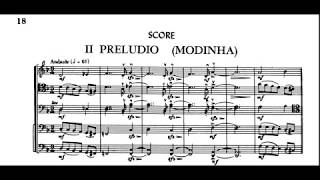 Heitor Villa Lobos Bachianas Brasileiras No1 II Preludio Modinha sheet musicaudio [upl. by Lange]