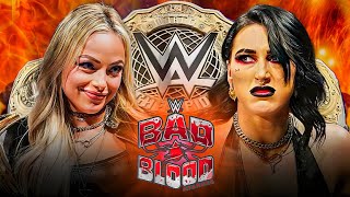 Liv Morgan vs Rhea Ripley Womens World Championship Full Match WWE Bad Blood 2024 Highlights [upl. by Nnairek]