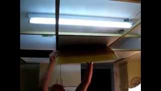 Interior design and DIY PVC Fire Rated Installation on Suspended acoustical Ceiling Tile [upl. by Htnicayh]