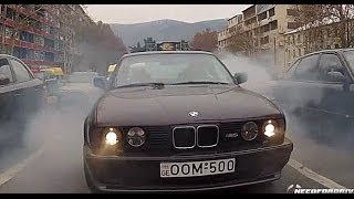 BMW M5 E34 STREET DRIFT EXTREME Giorgi Tevzadze RIP [upl. by Derej97]