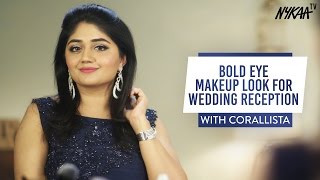 Bold Eye Makeup Look for Wedding Reception Ft Corallista  GIVEAWAY Closed  Nykaa [upl. by Alegna550]