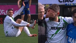 ROTTURA TENDINE DACHILLE per BERARDI😭VERONA SASSUOLO [upl. by Naimerej]