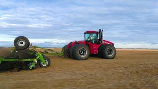 Case Steiger 535 HD mit Amazone Catros 12003 in Canada [upl. by Ahtilat]