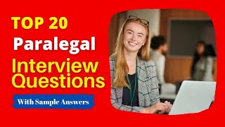 Paralegal Interview Questions and Answers for 2024 [upl. by Airbma]