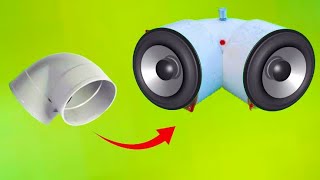 DIY pvc elbow turn into bluetooth multimedia speaker  how to make bluetooth speaker [upl. by Haneehs945]