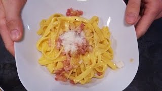 Recette des pates à la carbonara italienne [upl. by Eniarol529]