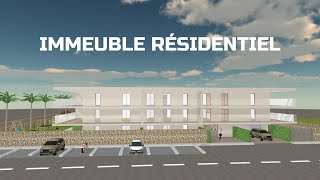 Kozikaza immeuble avec sous sol et ascenseur photos gratuites plans 2D et 3D [upl. by Kurys733]