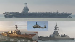 New supercarrier USS Gerald R Ford arrives in UK with NATO warships 🇺🇸 🇪🇸 🇬🇧 [upl. by Goulden]