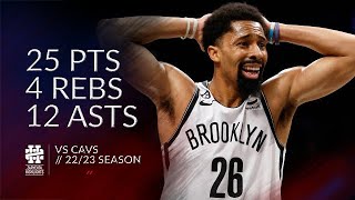 Spencer Dinwiddie 25 pts 4 rebs 12 asts vs Cavs 2223 season [upl. by Alexandro861]