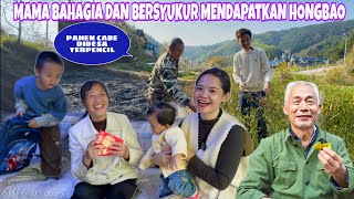 BANTU PEYA DIKEBUN DESA LALU PETIK CABAI DAN BERI HONGBAO KE MAMA DAN VEIVEI [upl. by Atiken129]