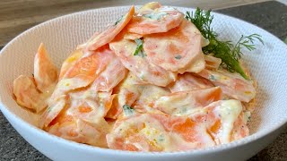 ‏ ‏سلطة سهلة بالجزر الجبن والثوم👌😋😋😋 recette de carottes fromage blanc à ail [upl. by Rakso]