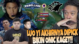 LUO YI DIPICK LAGI SETELAH 4 SEASON  ONIC KAGET  FIX DIBAN  ONIC VS REBELLION MATCH 1  MPL S13 [upl. by Atsirak]