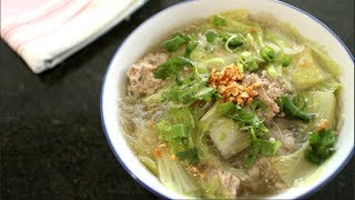 Pork Stock amp Glass Noodle Soup Recipe แกงจืดวุ้นเส้น  Hot Thai Kitchen [upl. by Sarine556]