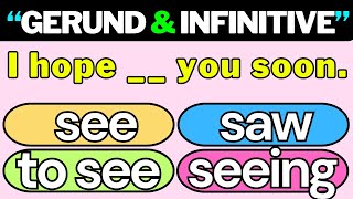 Gerund and Infinitive Challenge Test Your Language Skills  Can You Score 3535  Part 6 [upl. by Aluino383]