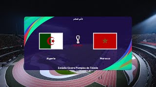 Algeria vs Morocco l 2024 World Cup Qualifiers l Hakim Ziyech vs Riyad Mahrez PES [upl. by Hcib]