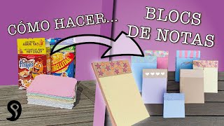 Como hacer BLOCS de NOTAS muy FÁCIL y RECICLANDO  Papel en coma [upl. by Grantley]