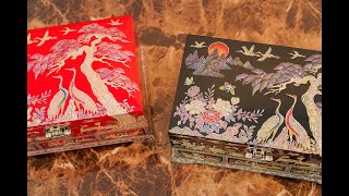 FEBRUARY MOUNTAIN Traditional Korean Crane Art Lockable Jewelry Box [upl. by Ahseken]