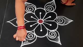 Friday special rangoli design 3×2dots daily use rangoli rangoli rangoli design Anusworld [upl. by Aaron]