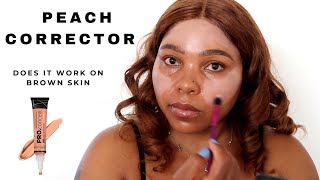 PEACH COLOR CORRECTING MELASMA HYPERPIGMENTATION AND DARK SPOTS  WOC DOES IT WORK [upl. by Gow]