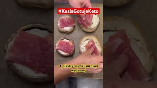 Kasia Gotuje Keto  Pieczarki faszerowane z parmezanem i szynką shorts kasiagotujeketo [upl. by Namad]