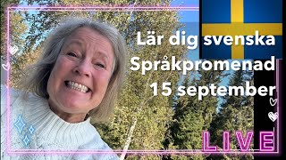 Språkpromenad 159  Lär dig svenska svenskamedmarie [upl. by Aihcrop]