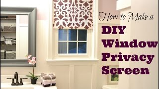 How to Make a Pretty DIY Window Privacy Screen  DIY Tutorial Thrift Diving [upl. by Ativ114]