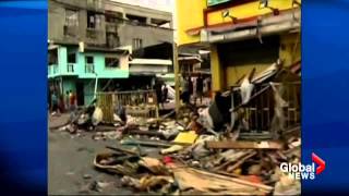 1200 estimated dead after Typhoon Haiyan impacts Philippines [upl. by Romelda110]