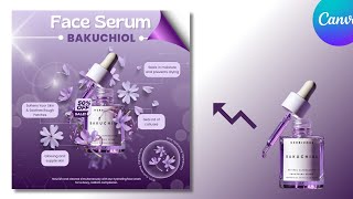 Product Advertising Poster Design in Canva  Product Manipulation  Product Commercial [upl. by Garris]