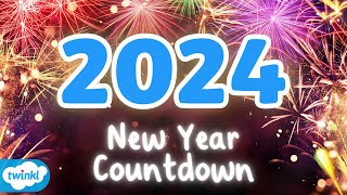 New Years 2024 Countdown for Kids 🎆  New Year 2024 for Children 🎉 [upl. by Anirbes]