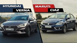 Hyundai Verna vs Maruti Ciaz 2018  Which Ones Best For You [upl. by Jacquette488]