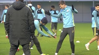 7 V 7 TRAINING DRILL  Man City v Watford [upl. by Gahan]