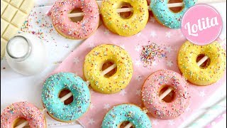 Receta de donas caseras de chocolate  Donuts para niños [upl. by Timothea]