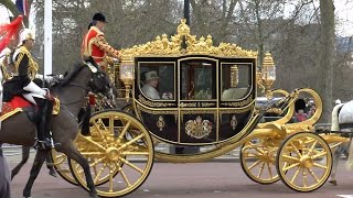 State Carriage Procession Along The Mall For The Visit of The President of Mexico  3rd March 2015 [upl. by Ramhaj432]