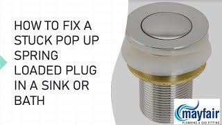 🧐How to fix a spring loaded pop up waste plug in a hand basin or bath tub Mayfair Plumbing Adelaide [upl. by Rowen]