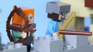 LEGO Minecraft Defend the Fort STOP MOTION LEGO Minecraft Golems Attack  LEGO  Billy Bricks [upl. by Hcib599]