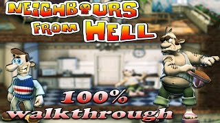 Neighbours From Hell 1  ALL Seasons 100 walkthrough [upl. by Llednar411]