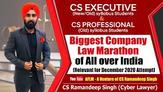 COMPANY LAW MARATHON FOR CS EXECUTIVE AND PROFESSIONAL STUDENTS BY CS RAMANDEEP SINGH [upl. by Shaia710]