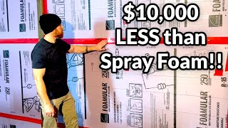 How we Insulated our Steel BuildingGarage… We used Foam Board vs Spray Foam Insulation [upl. by Lered]