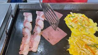 bacon ham cheese toast  베이컨 햄치즈 토스트  korean street food [upl. by Lindon]