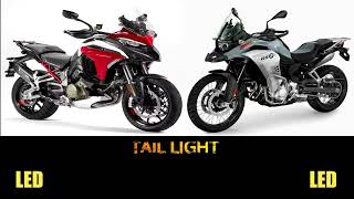 Ducati Multistrada V2 VS BMW F850GS specs top speed features multistrada bmwf850gs [upl. by Zachar]