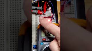 100 Ohm Resistor Voltage Resistance Multimeter Measured With Red LED at 4V supply short shorts [upl. by Leakim127]