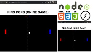 Ping Pong Multiplayer Game using Socket io and NodeJS [upl. by Ssor]