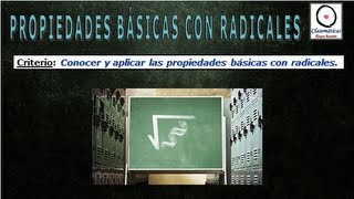 Propiedades Básicas de los Radicales 0608 [upl. by Eeluj796]