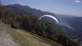 Parapendio Sighignola  Lanzo dIntelvi  II tappa trofeo dei laghi  30 06 2013 [upl. by Aihsenad]