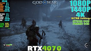 RTX 4070  God of War Ragnarok PC Performance Test  1080P 1440P amp 4K ULTRA Settings  DLSS  FG [upl. by Ilyak]