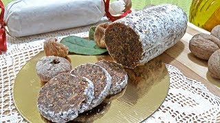 Salama od suhih smokava smokvenjak recept  Salame di fichi lonzino di fico [upl. by Anairt]