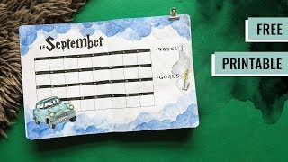 PLAN WITH ME SEPTEMBER 2018  HARRY POTTER THEME  STICKERS amp FREE PRINTABLE  TristArtist [upl. by Aland959]