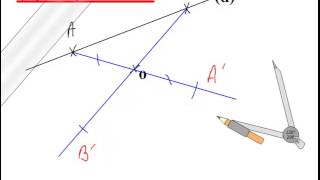 Symétrique dune droite par rapport à un point [upl. by Trina]