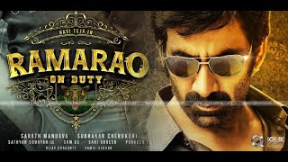 Ramarao On Duty  Full Hindi Dubbed  Action Movie [upl. by Eylatan]